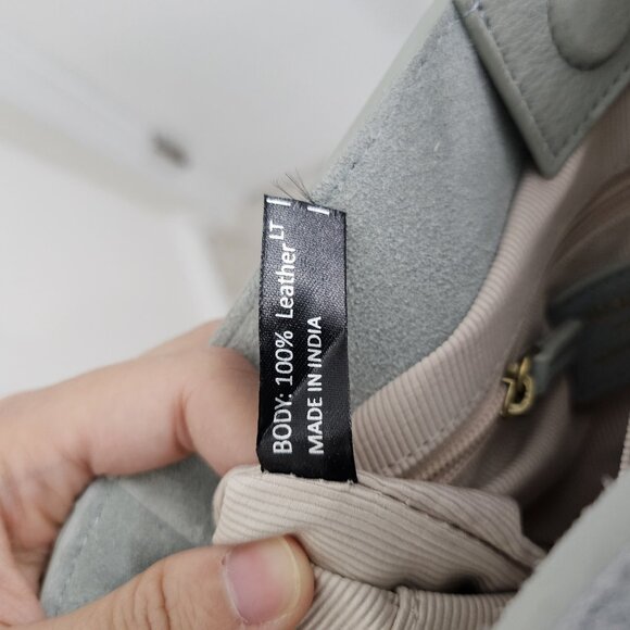 Margot New York Kaye Mini Bucket Suede Green Leather Crossbody Adjustable Strap - Picture 9 of 15